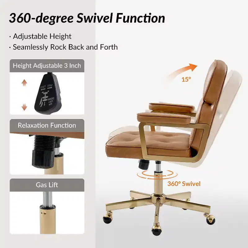 Debby Modern 37 H Office Chair with Adjustable Height|ARTFUL LIVING DESIGNS