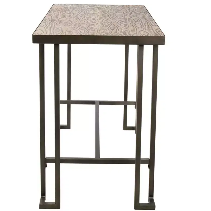 Okak Bamboo Dining Table Rectangular Kitchen Table Industrial Counter Table for Dining Room Living Room Office