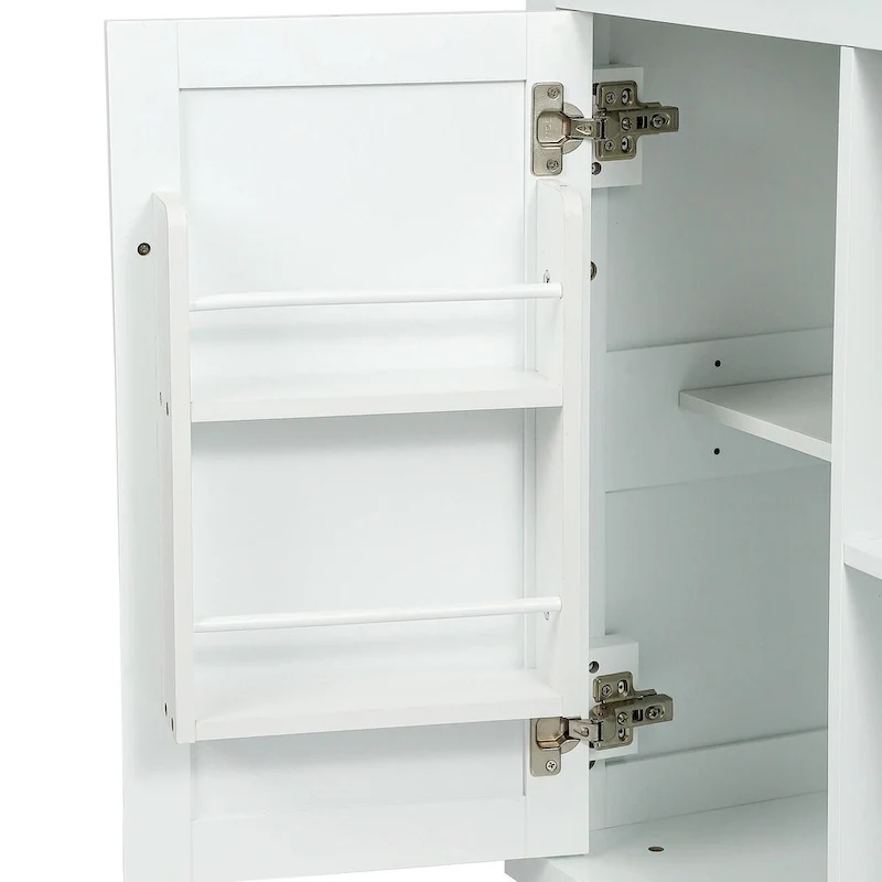 Kitchen Cart with Drop-Leaf Countertop