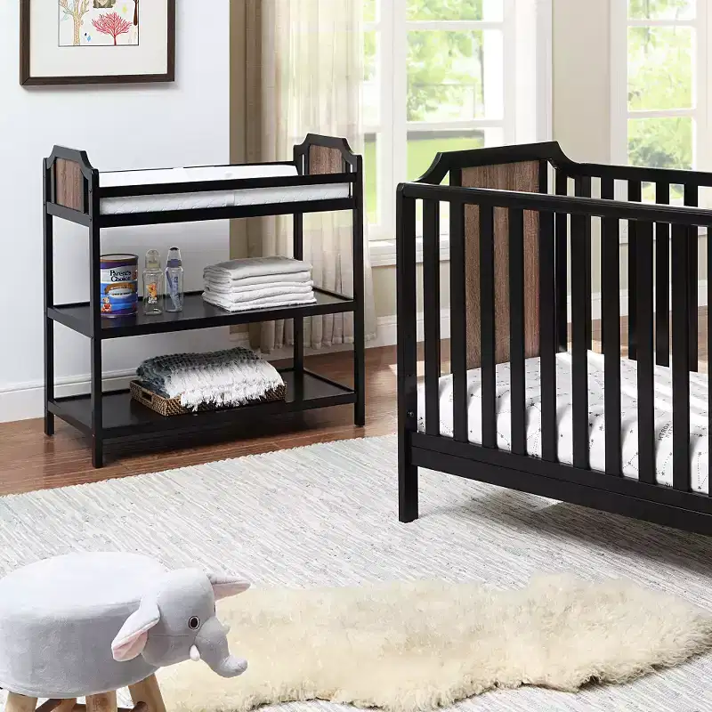 Whisen Safe Suite Baby Changing Table, Matches Crib Quality, with 2 Storage Shelves