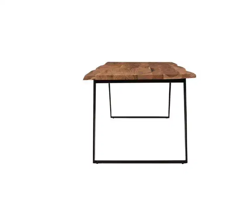 80 Solid Wood Live Edge Dining Table Brown - Timbergirl