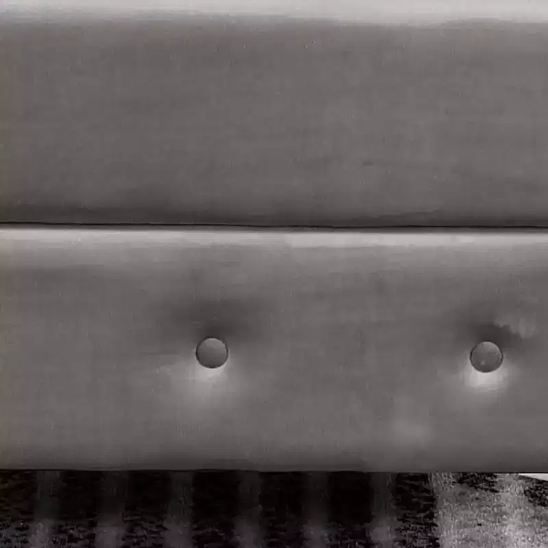 Glam Deep Button Tufted Ottoman Gray