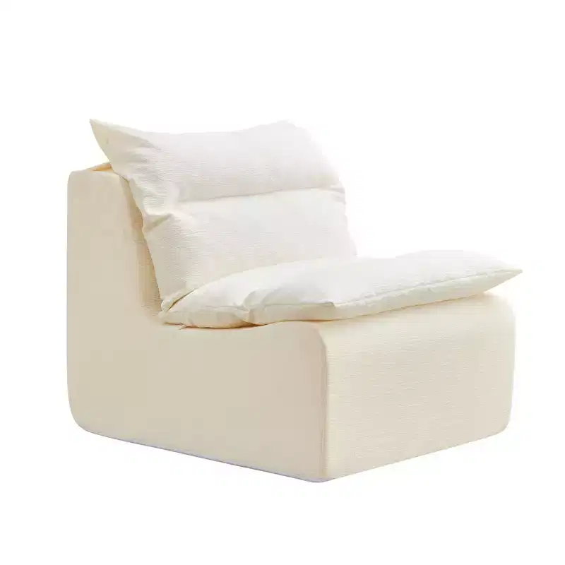 Armless Pure Foam Single Sofa Chair with Cushion