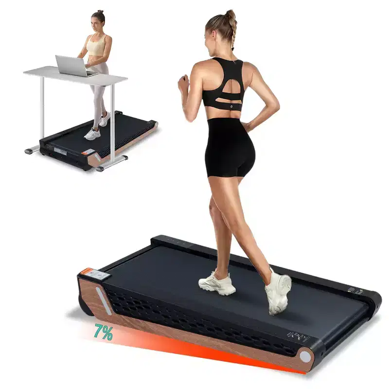 8 Incline Portable Treadmill  Under Desk Walking Pad with 2.55HP Motor, 220 lbs Capacity, LED Display, Space-Saving Design for Home Office