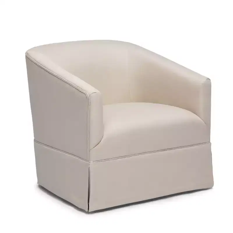 Elm Skirted Swivel Accent Chair