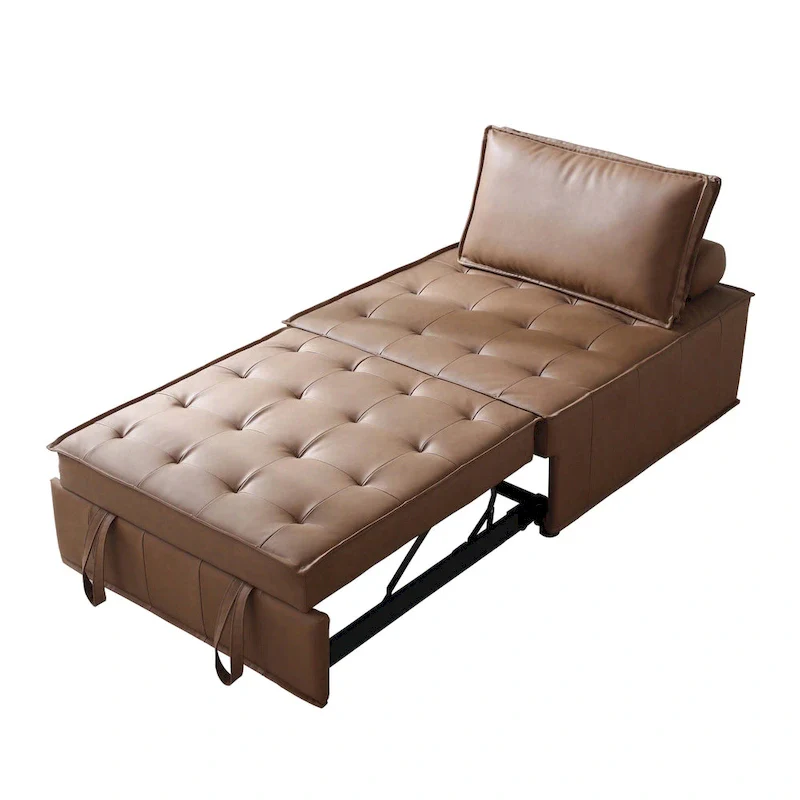 Convertible Ottoman Sofa Bed with Removable Backrest