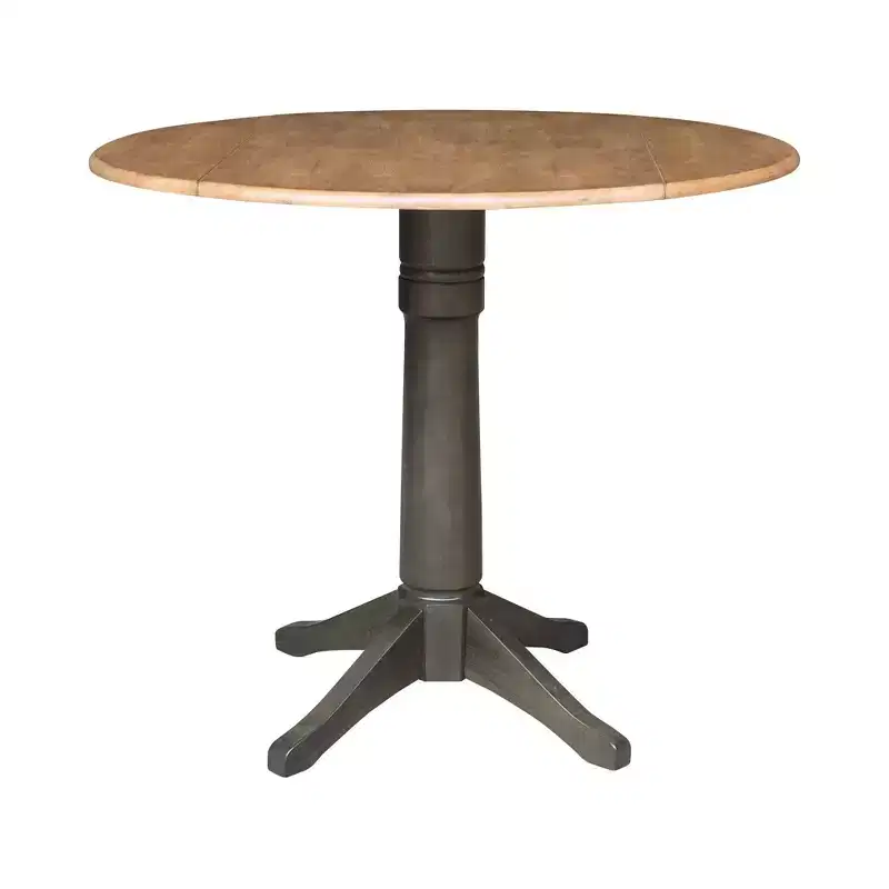 Rubberwood Drop Leaf Counter Height Dining Table, 42