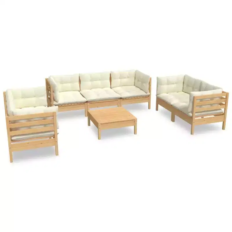 vidaXL Modular Garden Lounge Set with Cushions