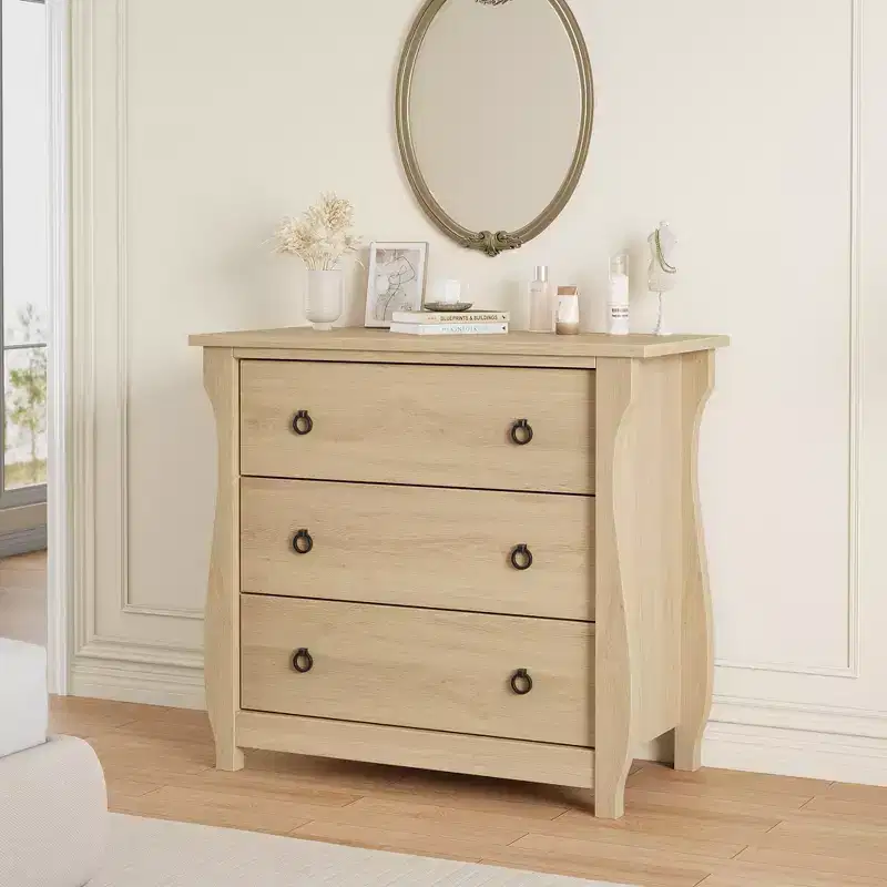 Garvee 3 Dresser for Bedroom, 29.3 Tall Drawer Dresser with Storage Freestanding, Wooden Closet Storage Chest for Living Room