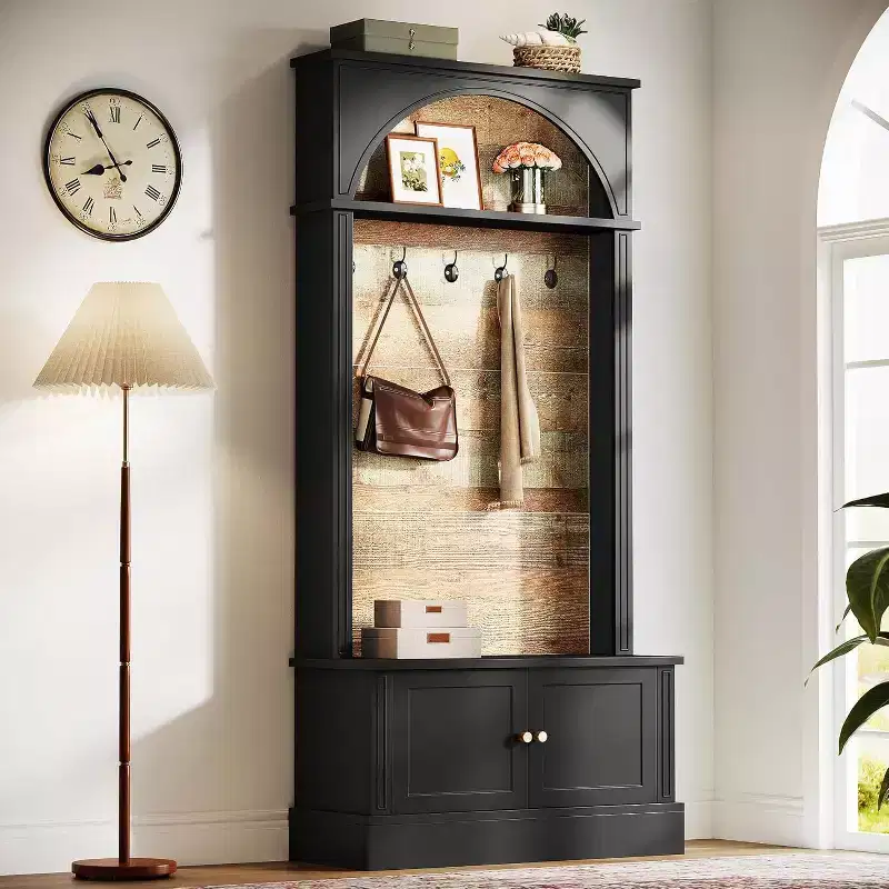 Lantine 70.86 Hall Tree with Bench, 4-in-1 Entryway Storage: Coat Rack, Shoe Shelf, Mudroom Bench for Hallway