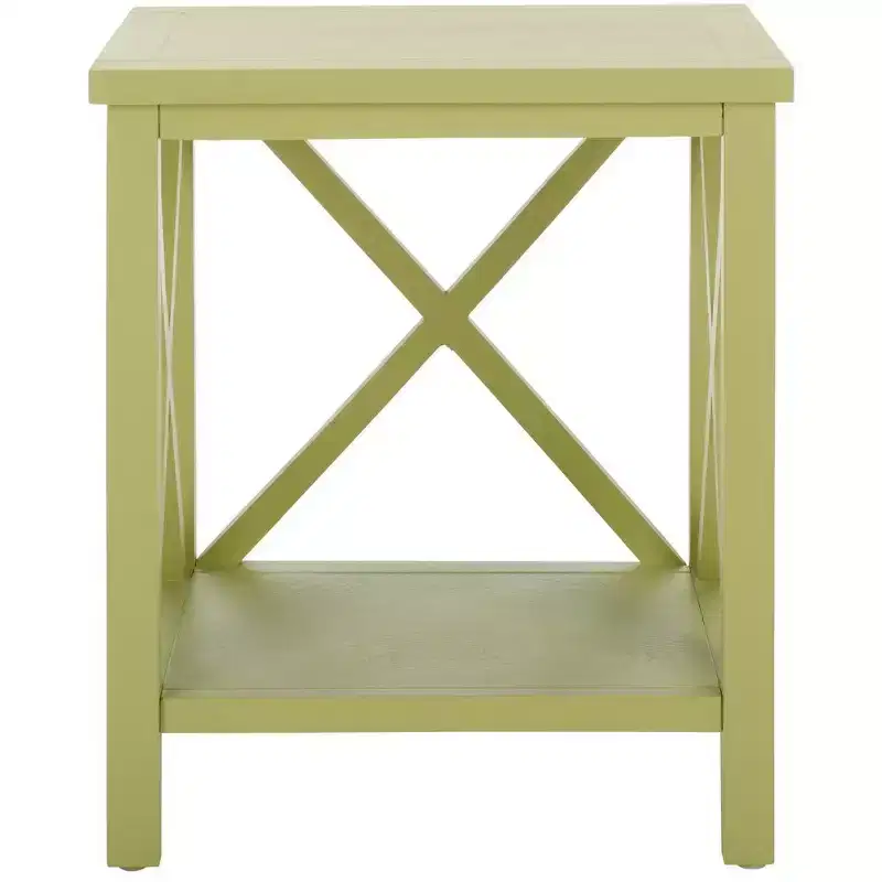 Candace Cross Back End Table - AMH6523 - Safavieh Couture