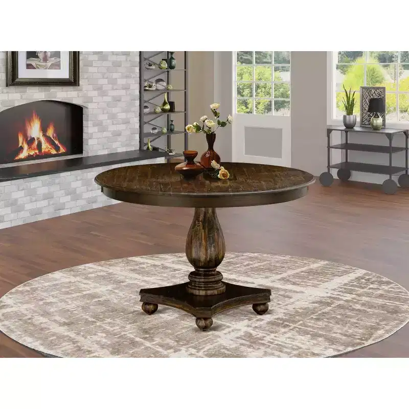Rubberwood Round Dining Table 30''H x 48'' Diameter
