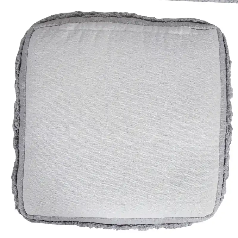 Sevita Solid Textured Stripe Pouf Ottoman