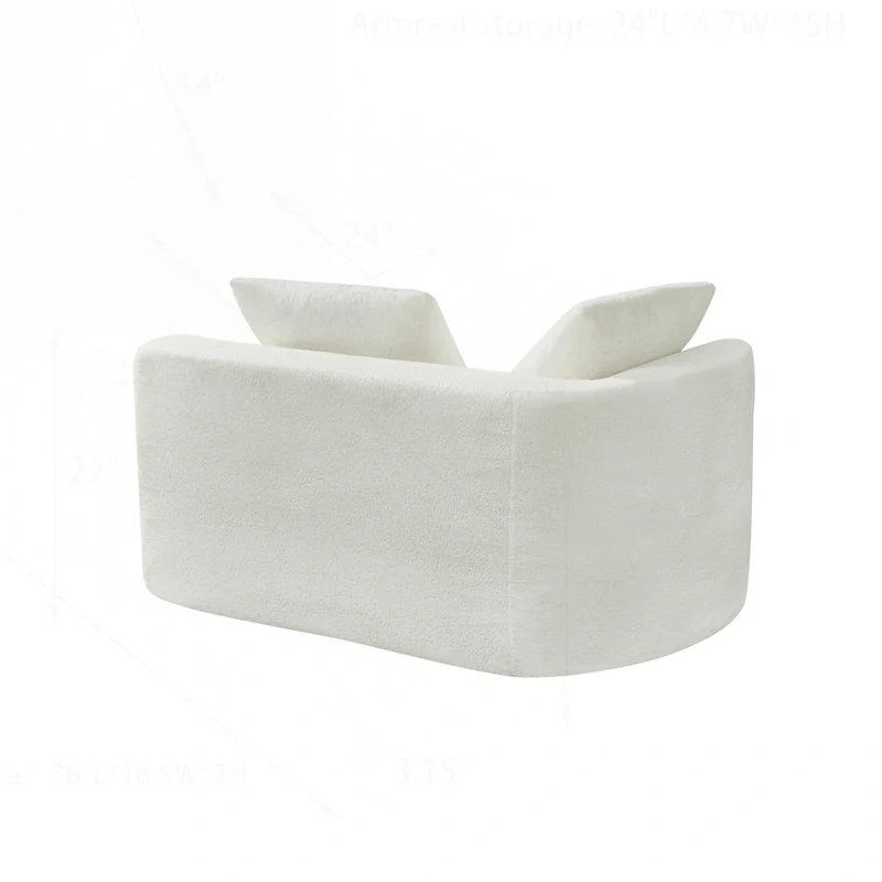 Modern Curved Sectional Sofa with High-Quality Upholstery and Spacious Seating