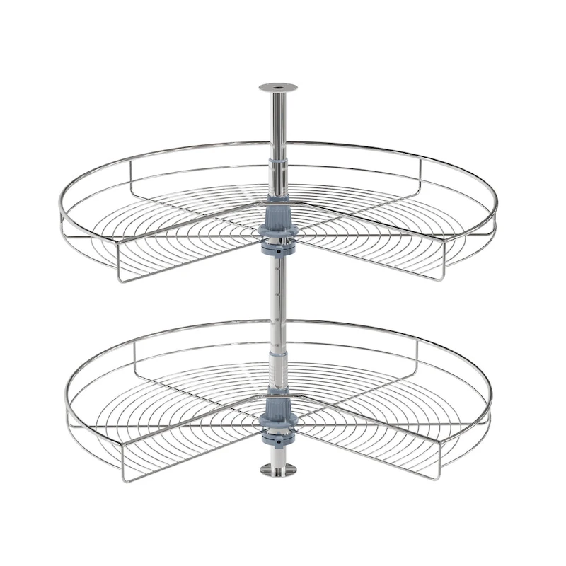 Dowell Lazy Susan 32 Diameter - 270 Degree Double Rack Stainless Steel