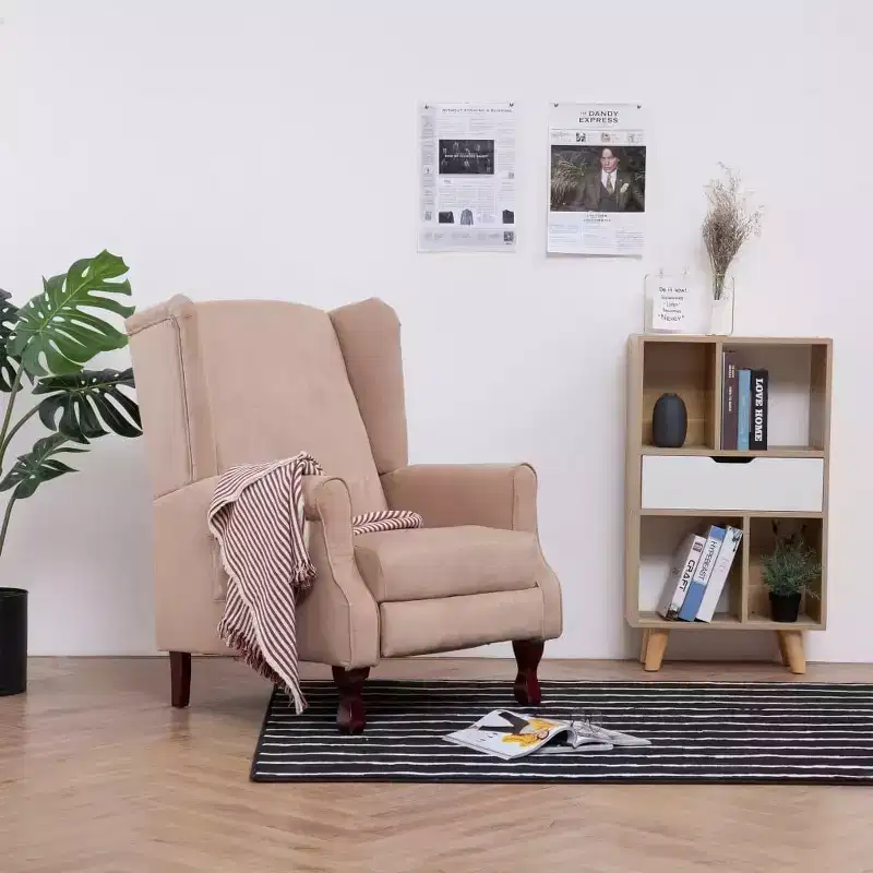 Adjustable Recliner Armchair – Cream, Seats 1
