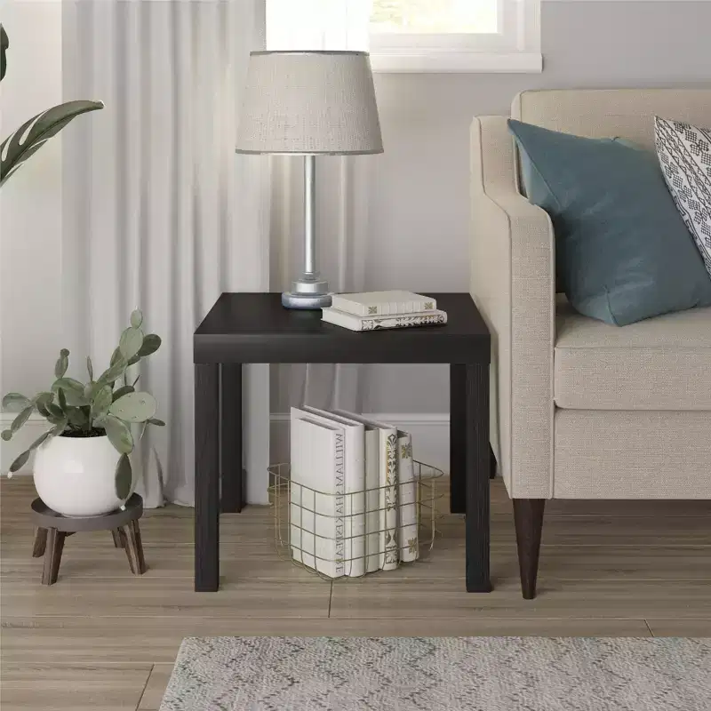Parsons Style End Table with PVC Laminated Hollow Core – 17.5