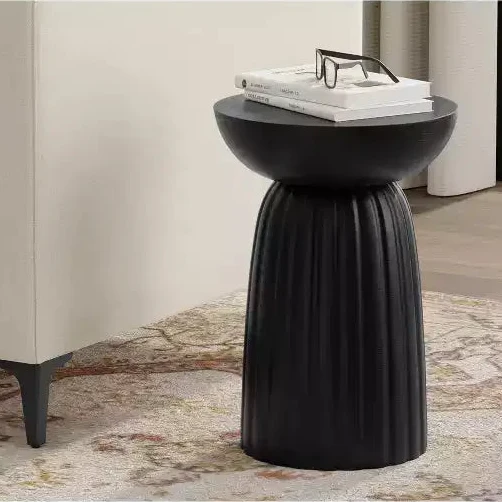 13 inch Wide Solid Mango Contemporary Stripe Accent Table