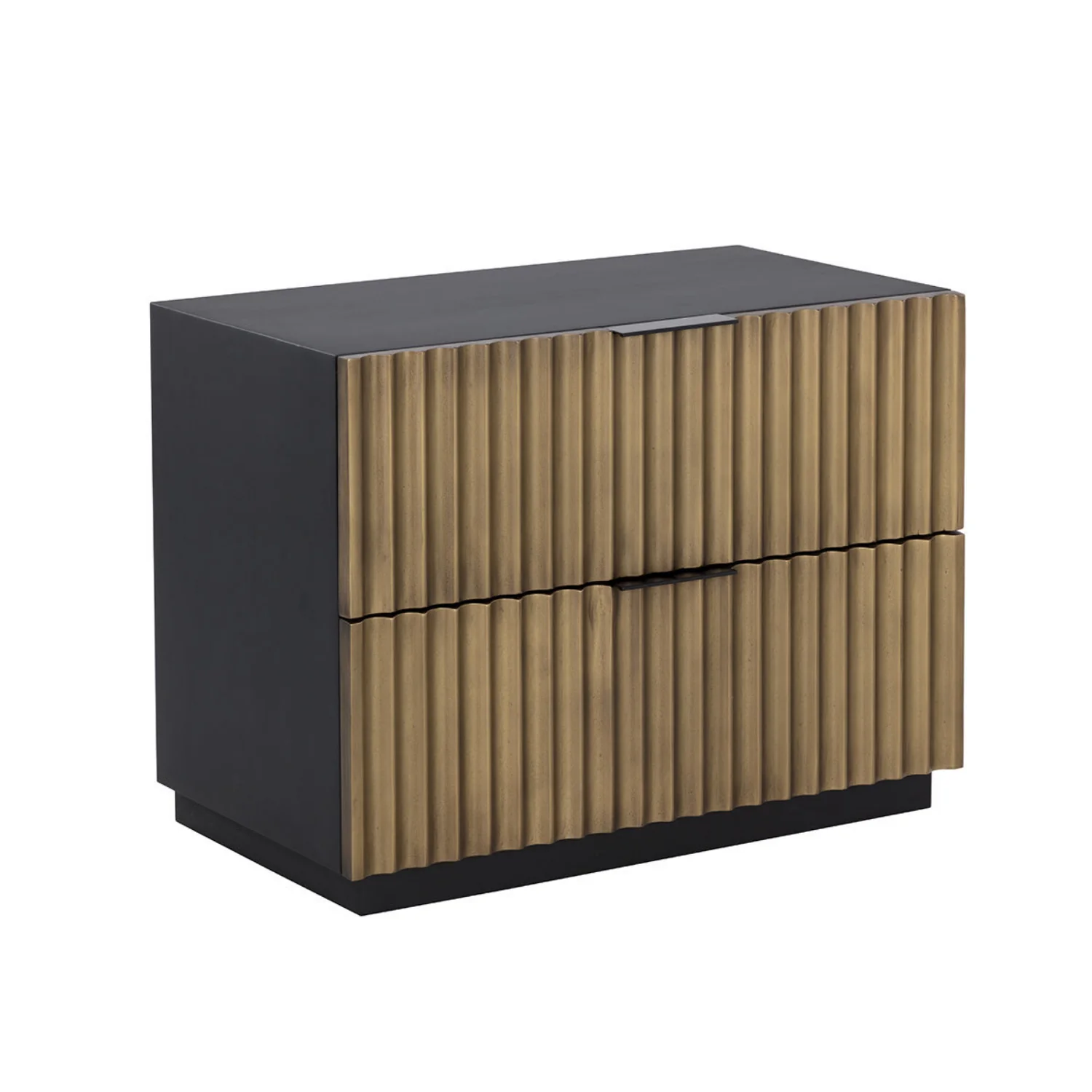 Modern Powder-Coated Aluminum Nightstand with Storage, Sculptural - Bedroom | Powder-Coated Finish