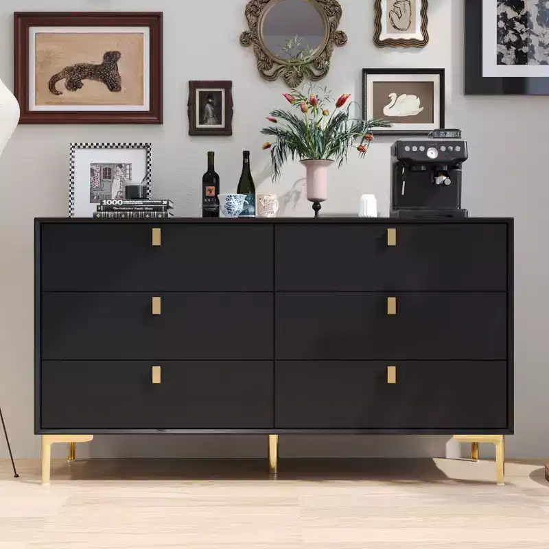 Famapy 6 Drawers Storage Dresser Modern Chest of Drawer