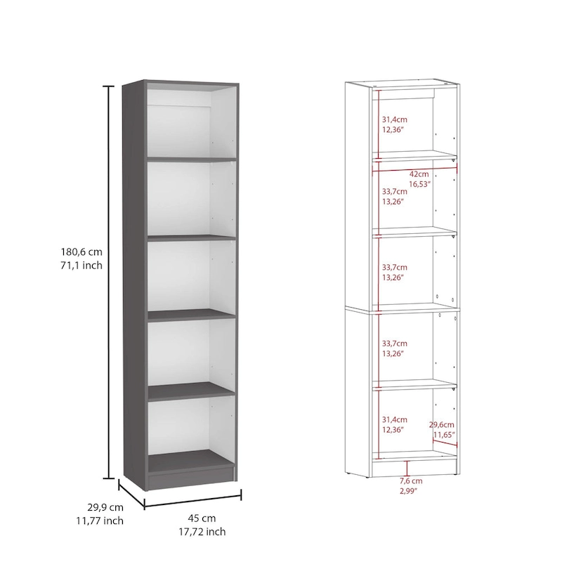 Kenyon 60 Wide 4-Shelf Bookcase Set of 3