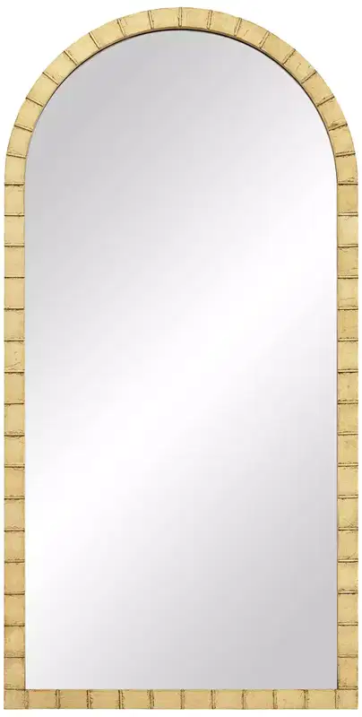 Matte Gold 24 x 48 Arched Wall Mirror