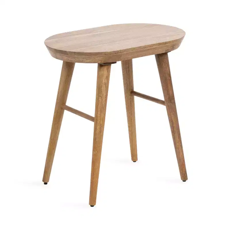 Oval Wood Side Table