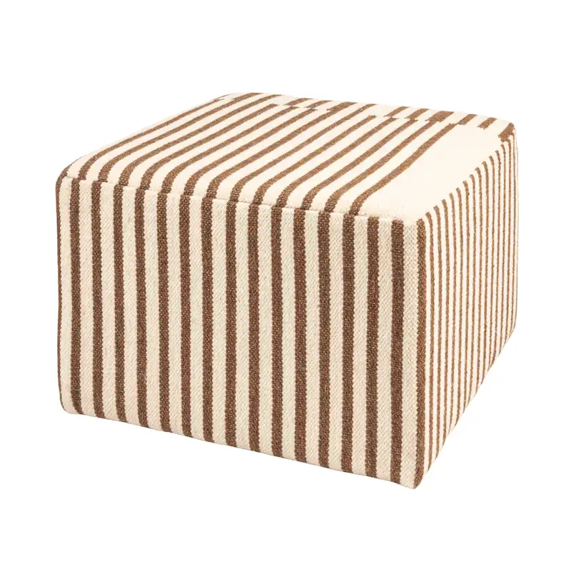 Wool Kilim Upholstered Coffee Table Ottoman