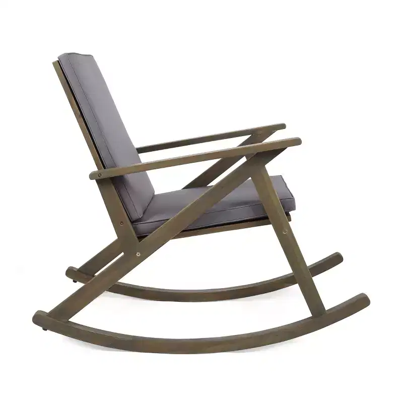 GDFStudio Sally Acacia Wood Rocking Chairs with Water Resistant Cushions(Set of 2)