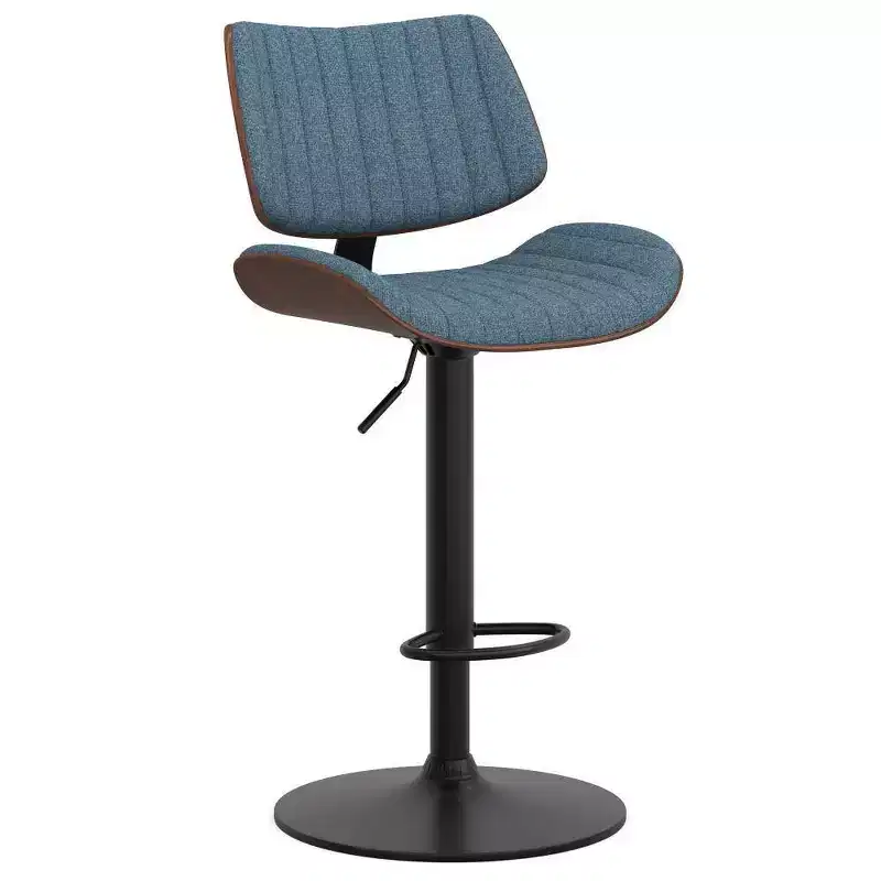 Adjustable Counter Height Swivel Bar Stool, Metal Frame, Foam Seat, Armless, Mid Back – Seat Height 25