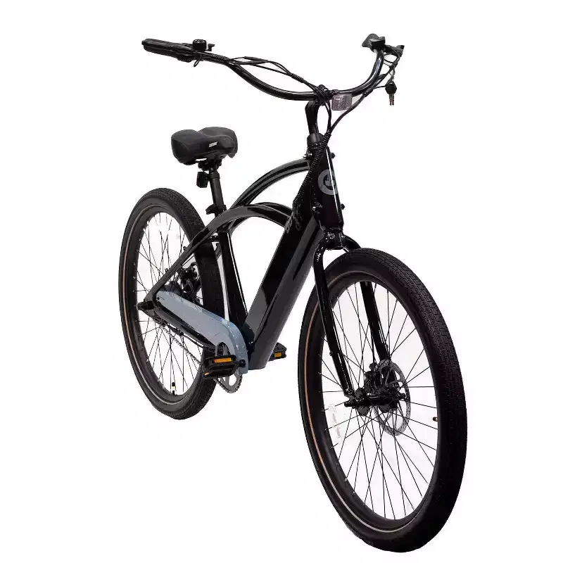GOTRAX Adult Shoreline 27.5" Step Over Electric Cruiser Bike - Black