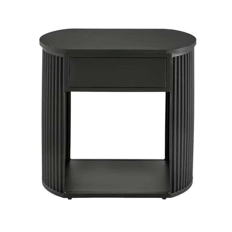 Hadley Black Finish 1-Drawer Side Table - Black - iNSPIRE Q