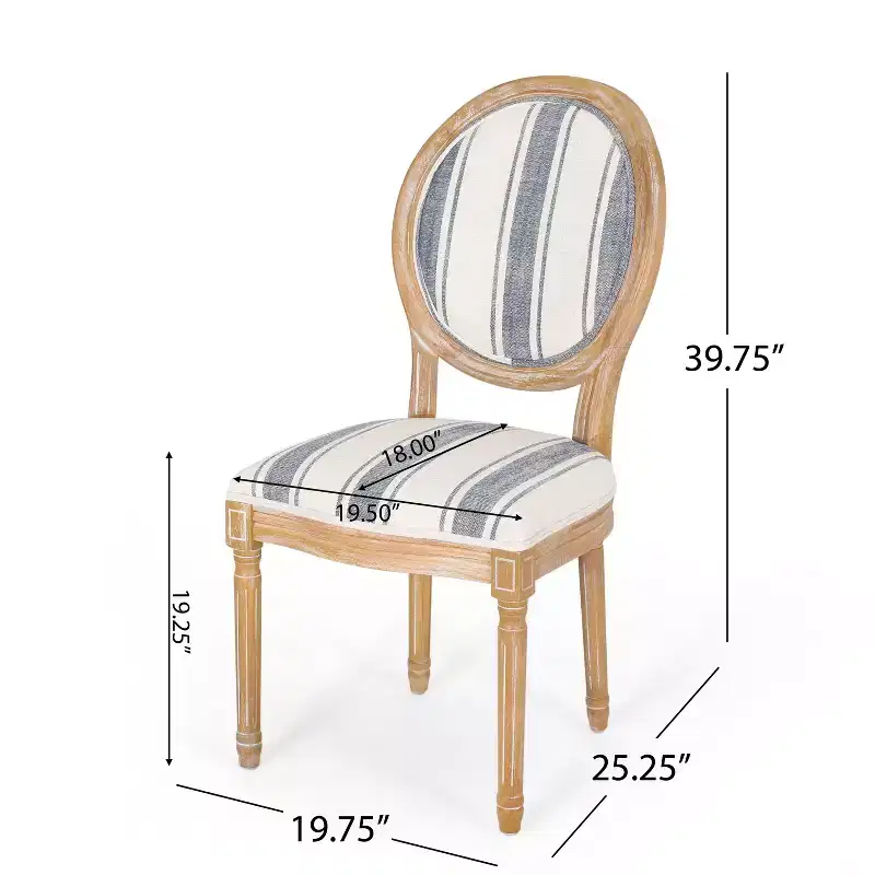 GDFStudio Newman Traditional Upholstered Rubberwood Dining Chairs (Set of 4)