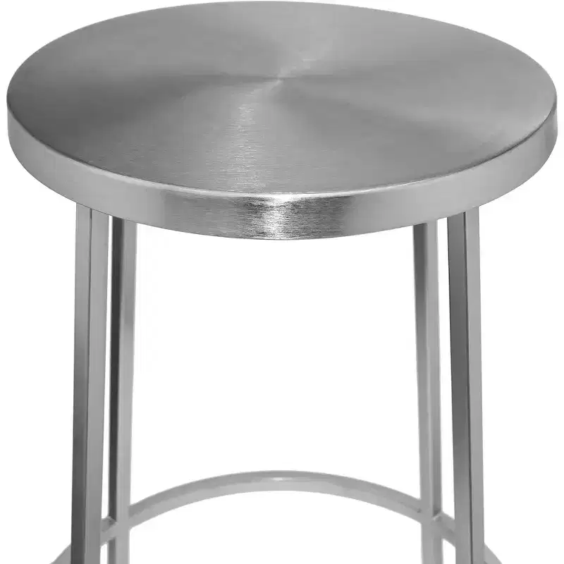 Silver Iron Bar Stool