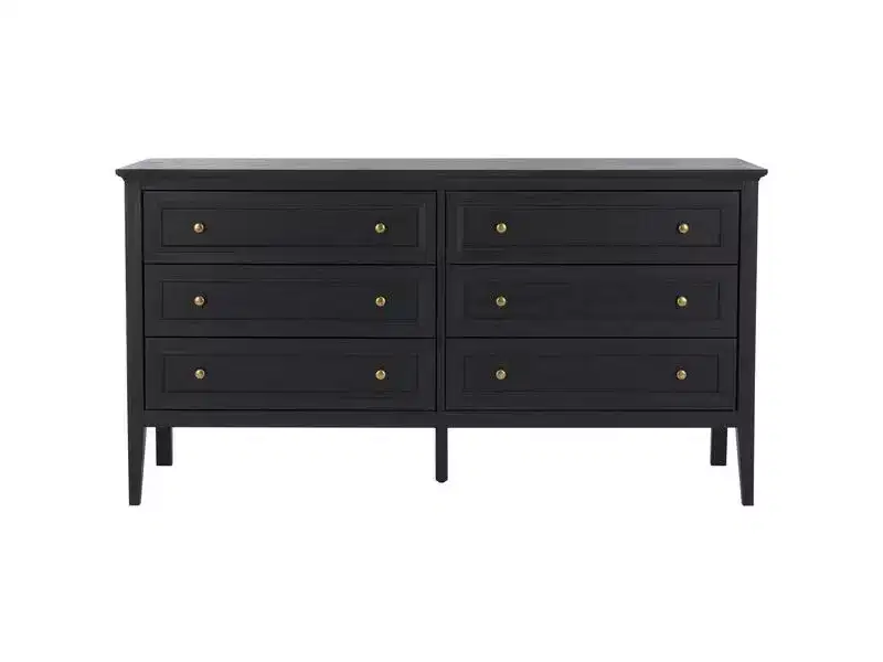 6-Drawer Dresser with Particle Board, MDF & Wood Construction