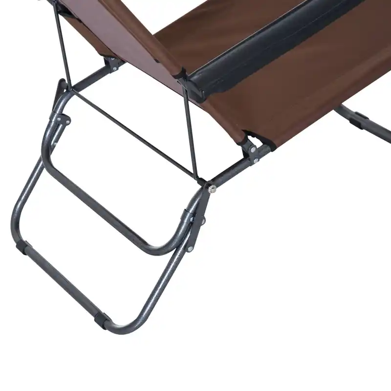 Outdoor Lounge Chair 2-level Zero Gravity Recliner W/pillow
