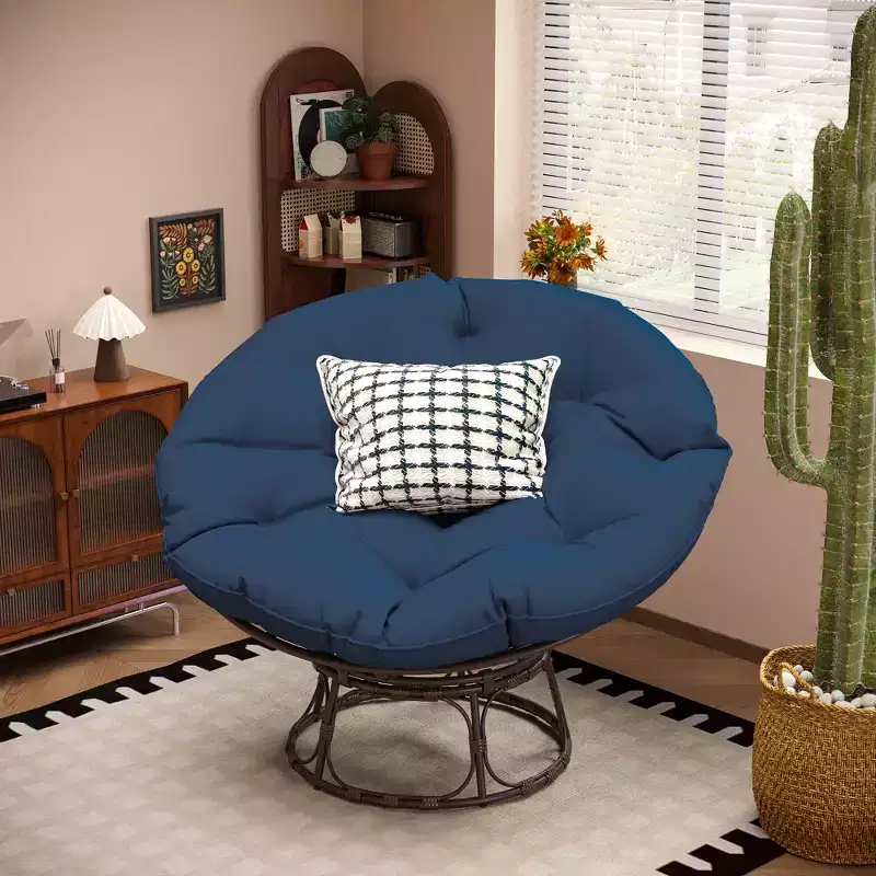Papasan Patio Chair with Cushions