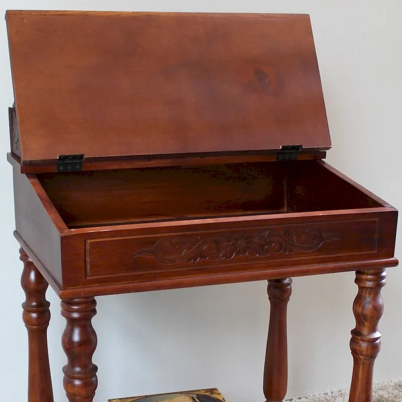 Carved Wood Writing Desk
