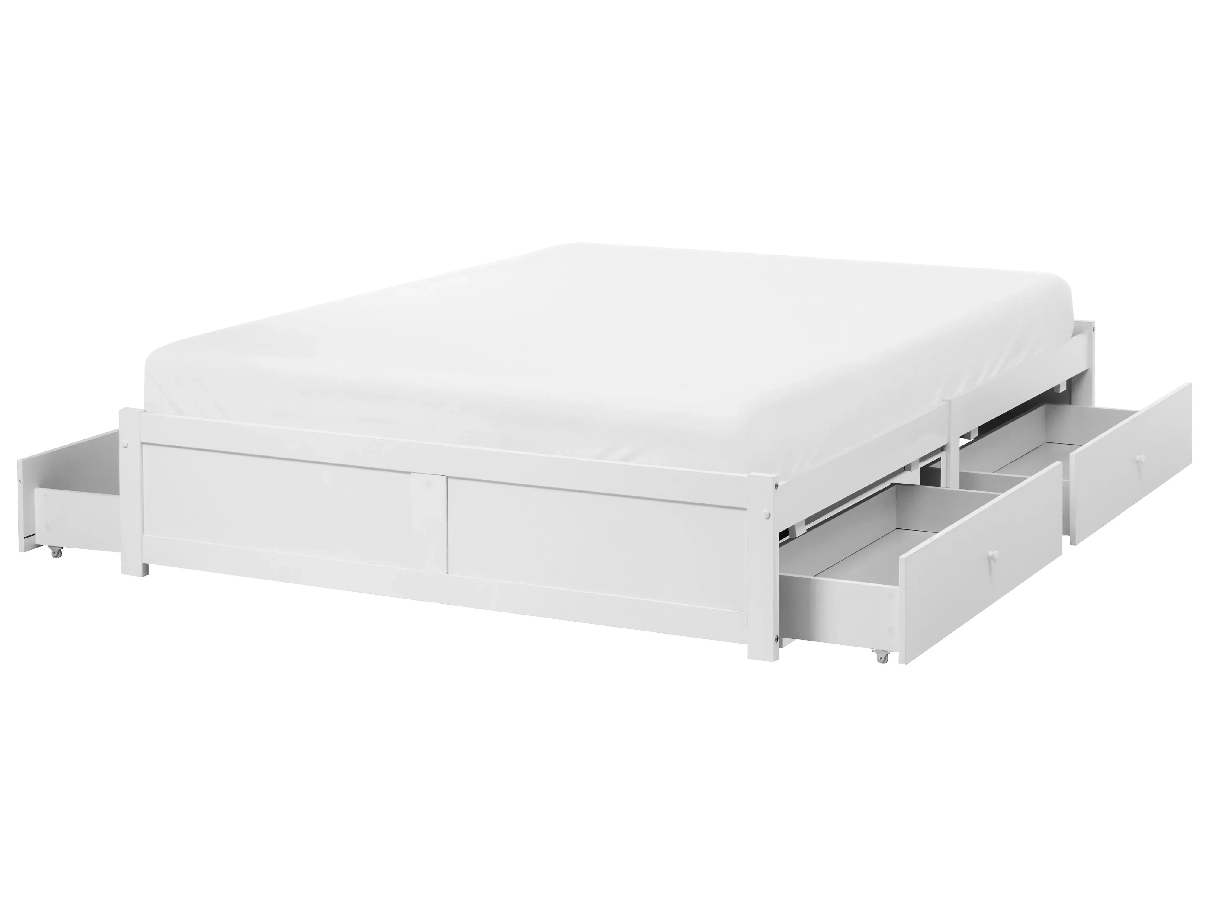 Letto con cassetti contenitore senza testata  160 x 200 cm Bianco