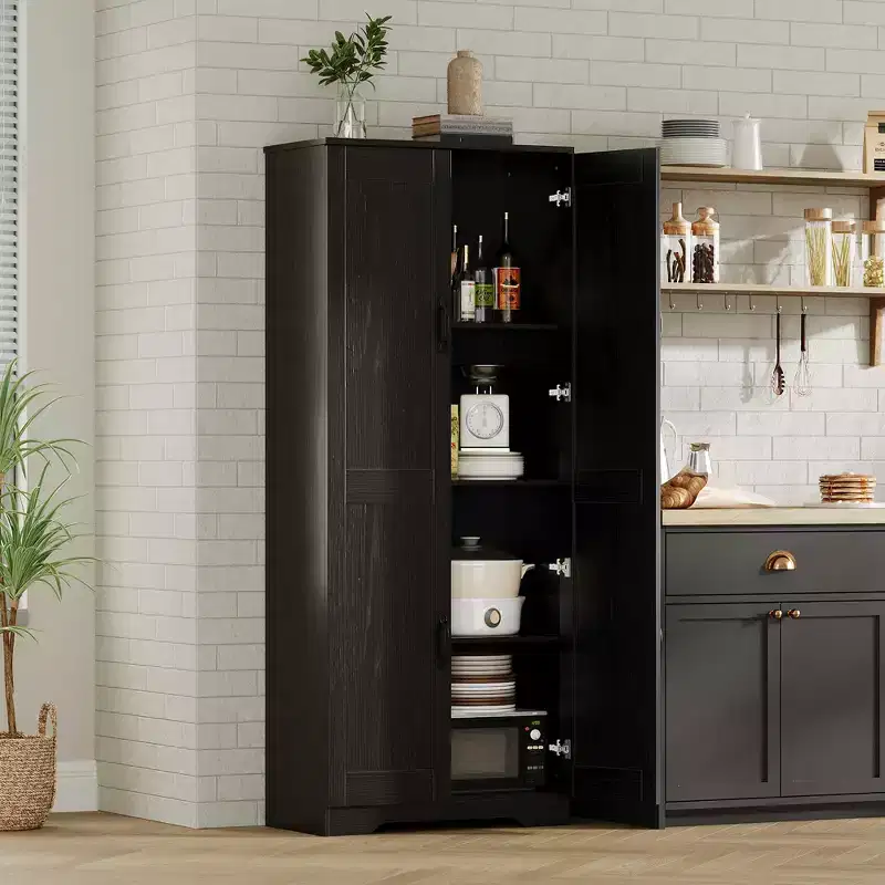 Farmhouse Storage Cabinet, Pantry Cabinets for Kitchen, Large Tall Freestanding Cupboard, Food Pantry Organizers, for living Room Bedroom Bathroom