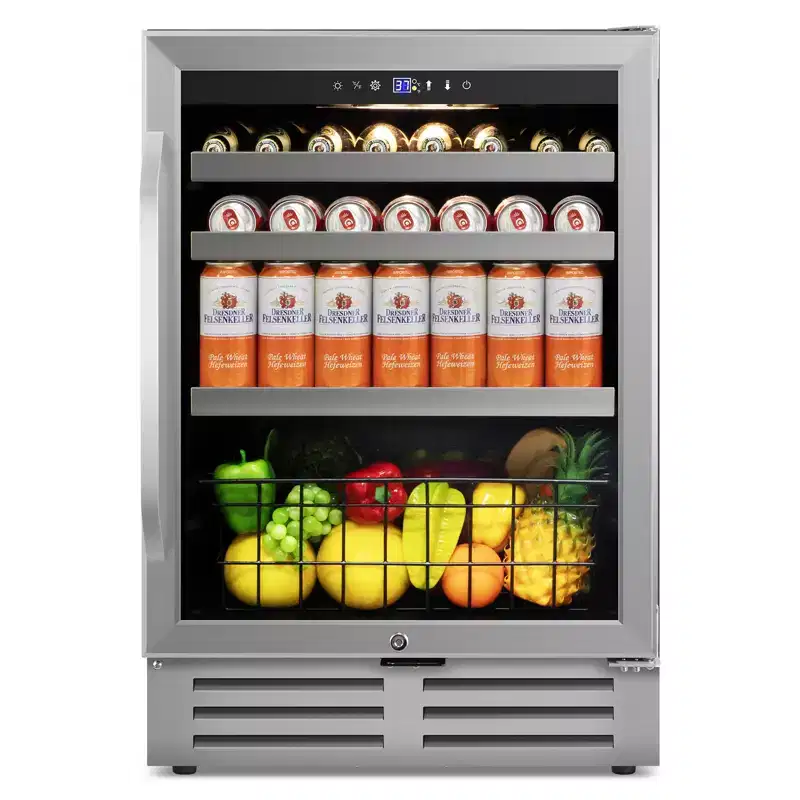 Hooure 24-Inch Beverage Cooler - 180 Cans, Under-Counter Installation
