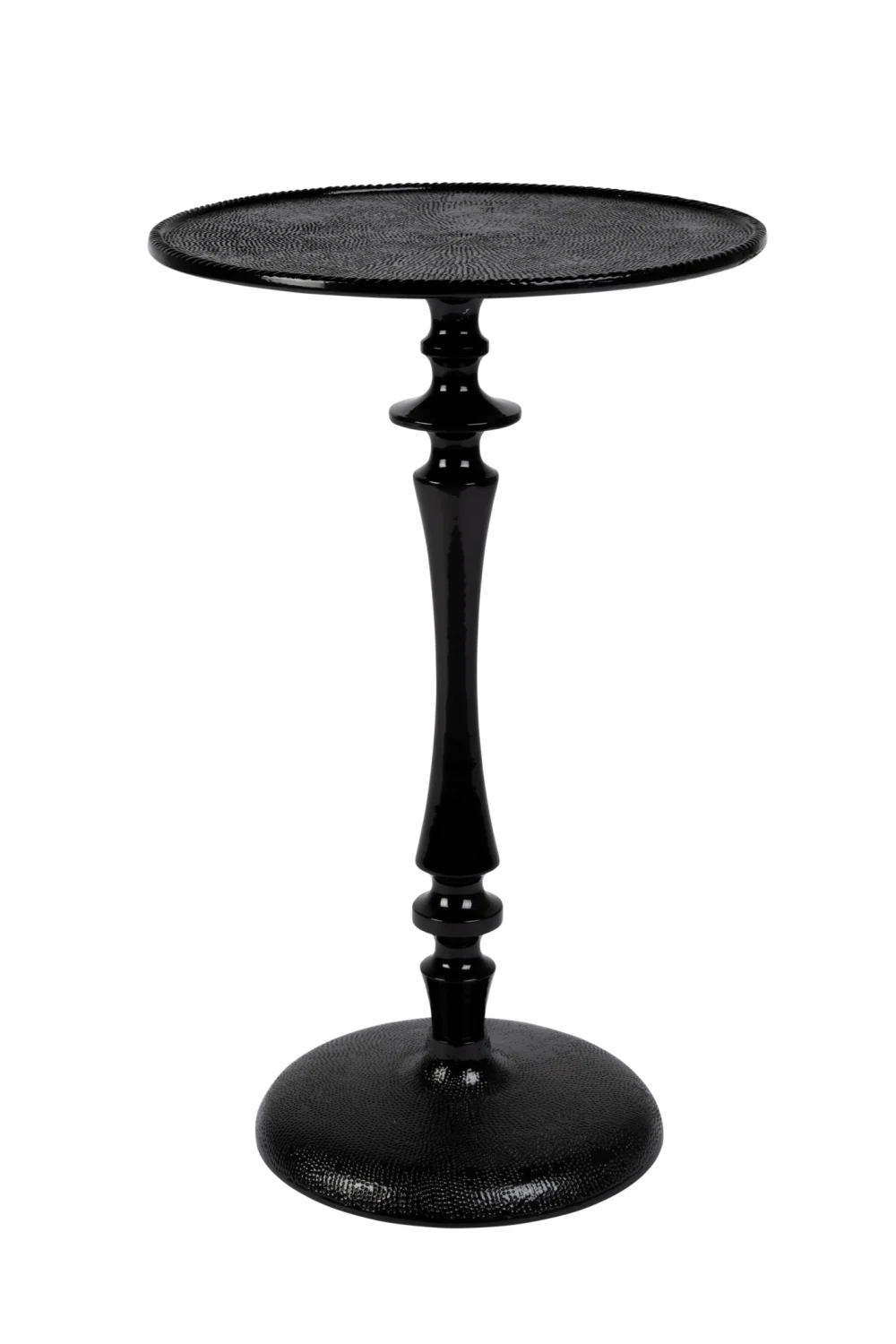 Black Pedestal Side Table