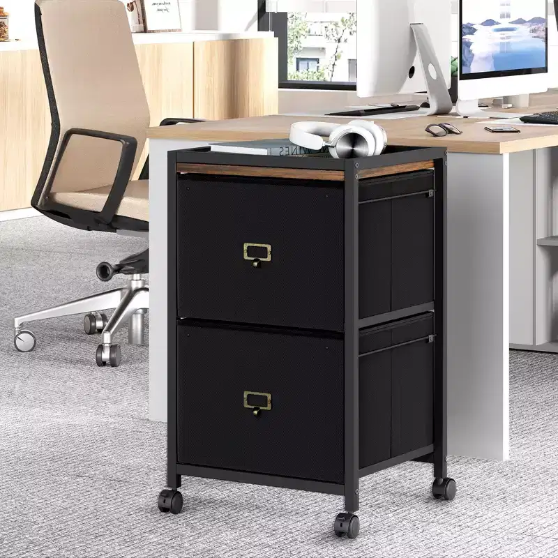 Mobile 2/3-Drawer Filing Cabinet, Under Desk Storage Drawers on Wheels for Home Office Organization