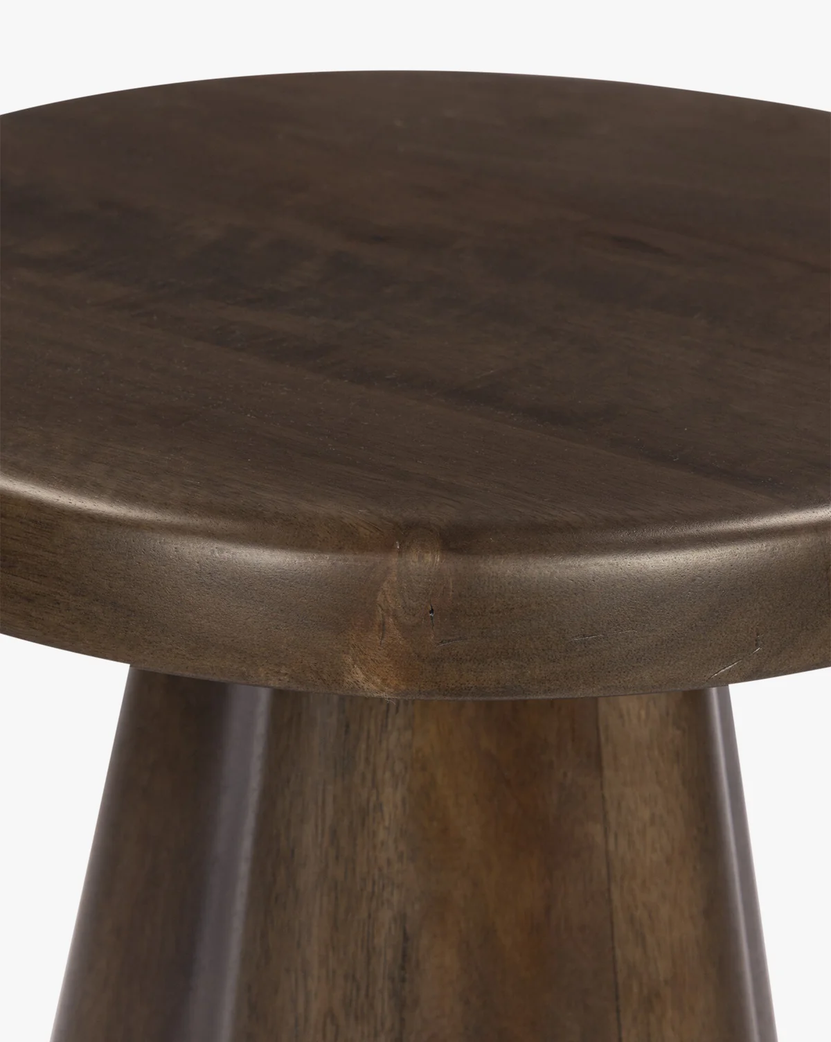 Modern Wood End Table with Warm Finish for Living Room
