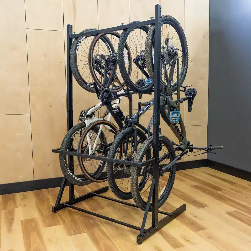 Teal Freestanding Adjustable Bike Floor Stand | Holds 5 Bikes, 300 lbs | Steel & Aluminum