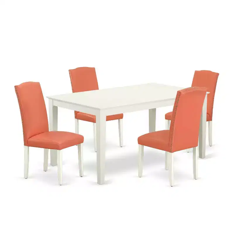 Dining Room Set Pink Flamingo 5pc Table & Chairs Art Nouveau Design 60