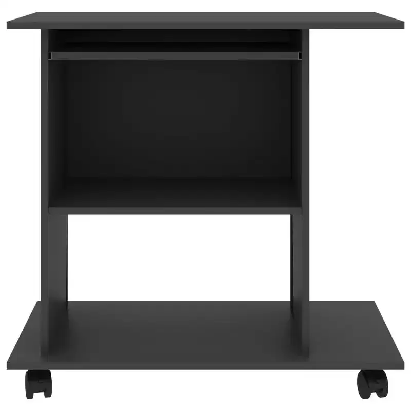 Computer Desk Gray Engineered wood Compact Sliding Components