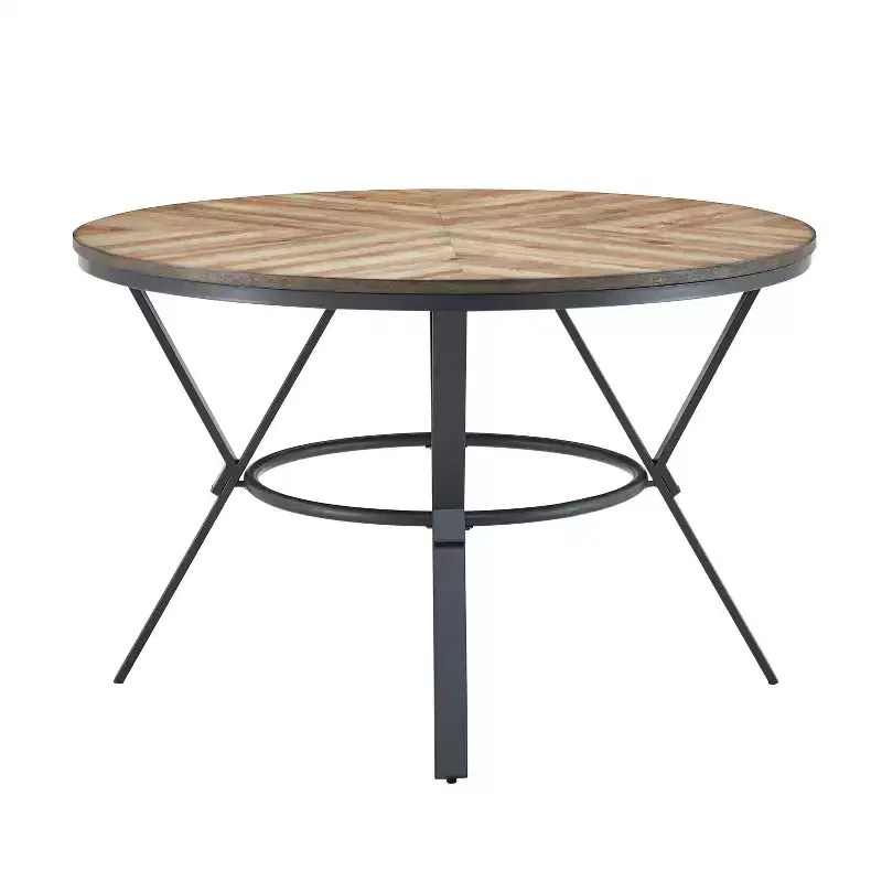 Christopher Knight Home Arcans Modern Round Wood Dining Table, Light Brown/Black