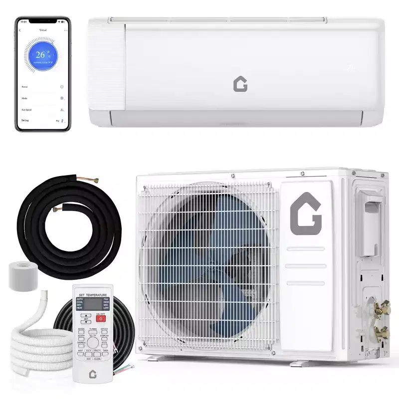 12,000 BTU Mini Split Air Conditioner,22 SEER2,750 Sq.Ft Cooling/Heating,Smart Inverter,Alexa WiFi Control, 5 Modes (Cool/Heat/Dehumid/Fan/Sleep)