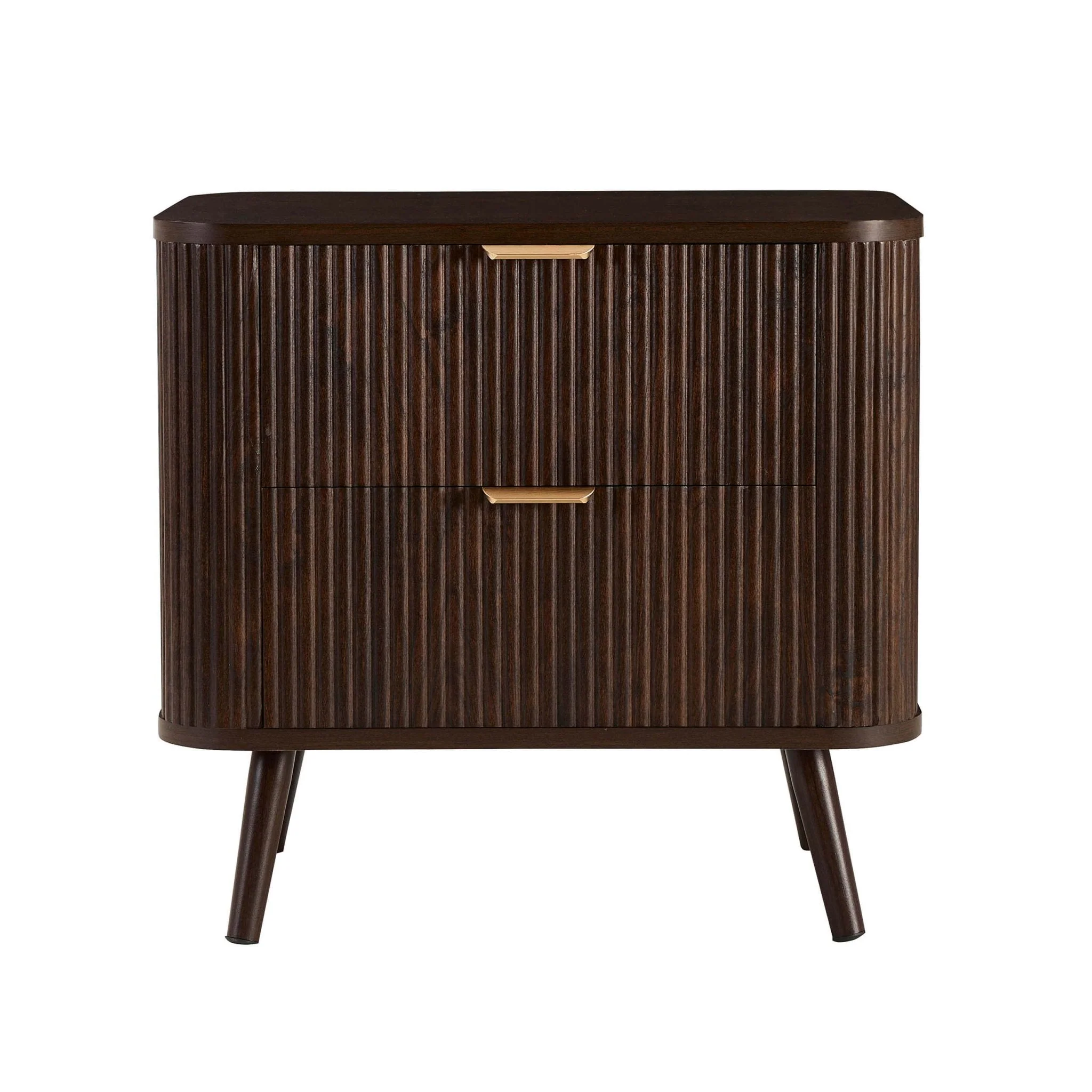 2 Drawer Bedside Table - Walnut